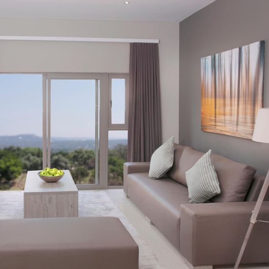 Living room view of The Capital on Bath