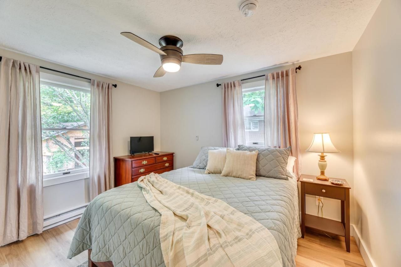 Bedroom view of Greenbrier River Retreat with Deck - Steps to Trail!