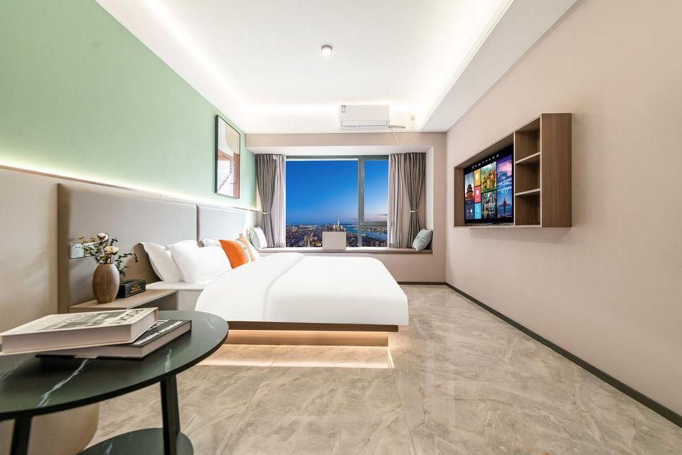Xi'an Yuehao Light Luxury Homestay (Country Garden Jinli Dafengge Subway Station) - Xi'an - Bedroom