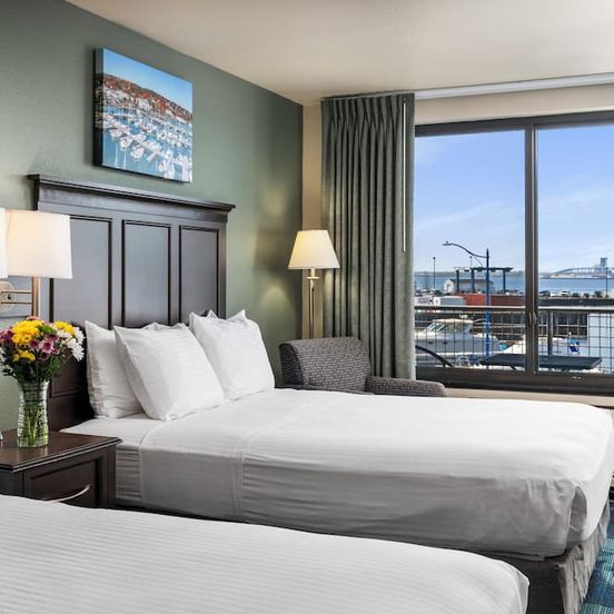 Bedroom view of Park Point Marina Inn