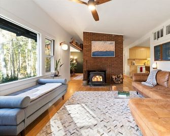 Secluded Cabin Retreat on 6 Acres w/ Fireplace, Trails, Creek & Record Player - Canadensis - Living room