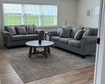 Brand New Costal Water Front Cottage with Stunning Ocean Views - Souris - Living room