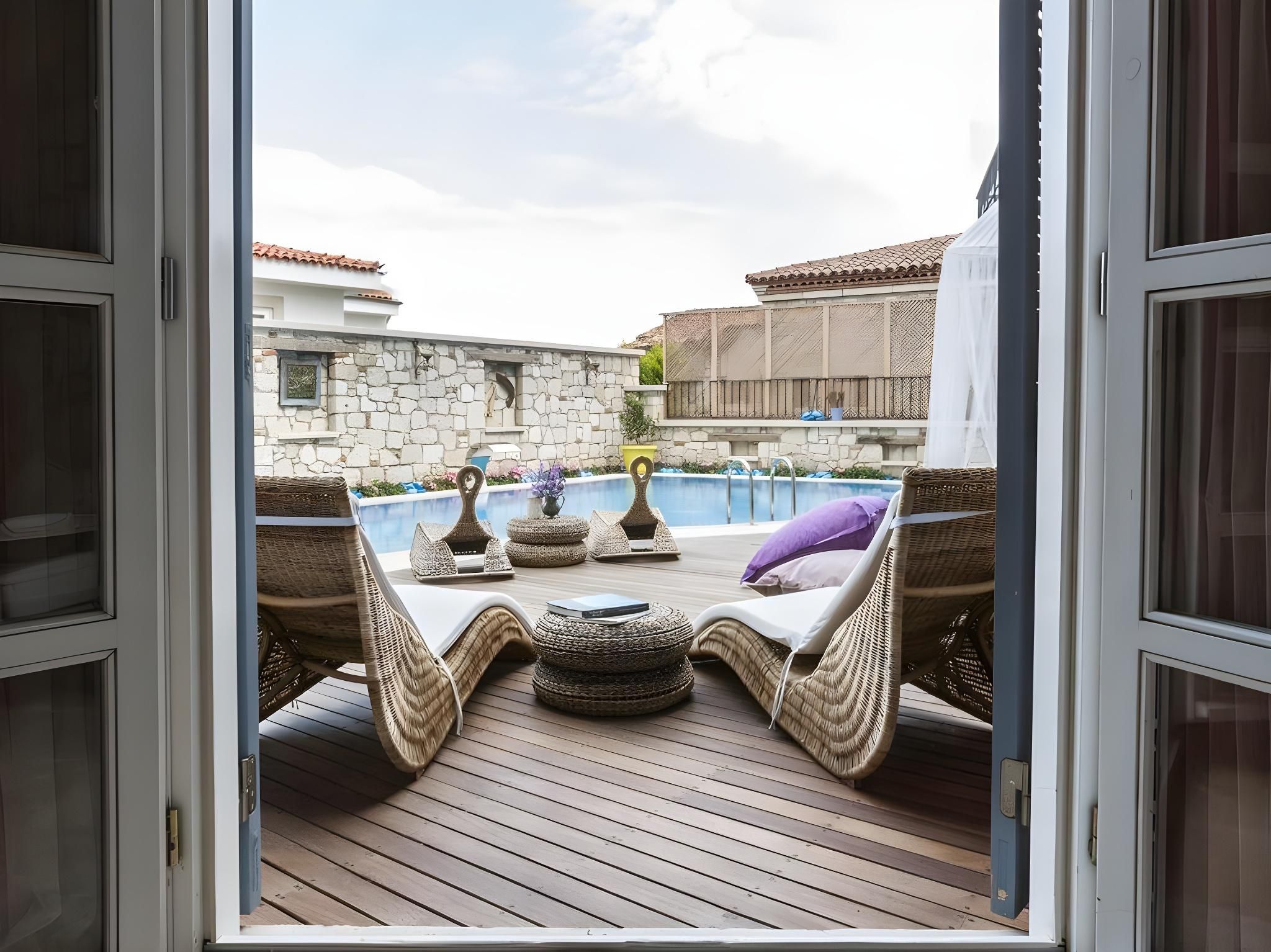 Chigdem Hotel - Alacati - Balcón
