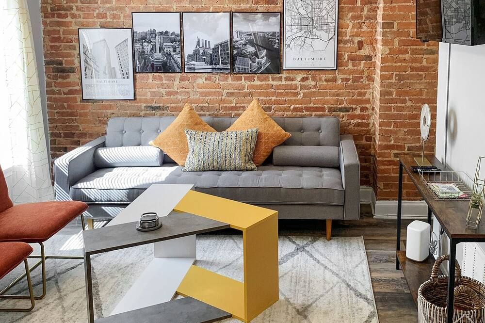 Cozy Modern Apt in the Heart of Fells Point! - בולטימור - סלון