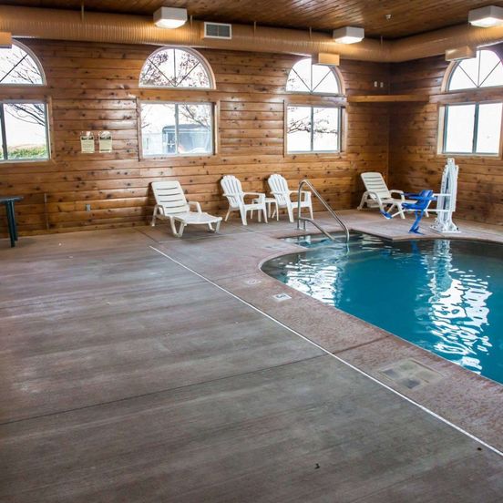 Pool view of Quality Inn and Suites Loves Park near Rockford