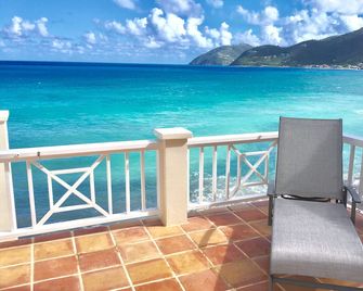 Casa Caribe Oceanfront Two Story Loft Villa, Air Conditioning, Beautiful Views. - Freshwater Pond - Balcón