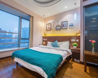 New Space-Time Zhongli Hotel Apartment - שנחאי - חדר שינה