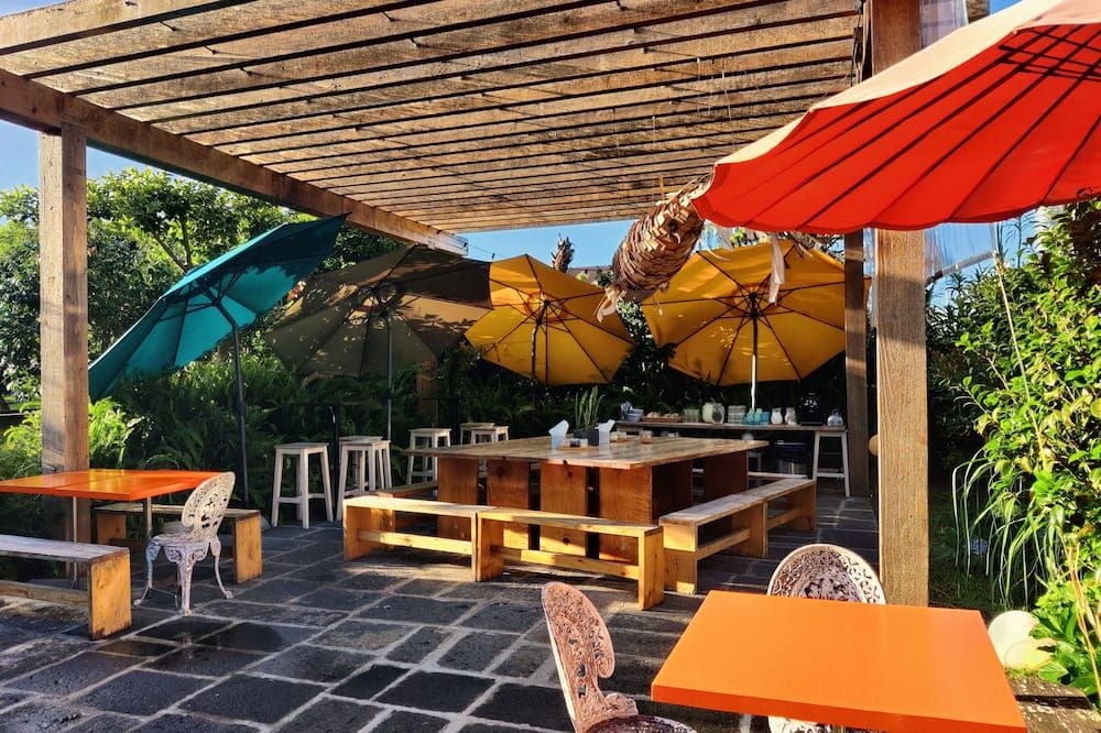 أوت أوف ذا بلو - هوستل - بونتا ديلغادا - شرفة مرصوفة