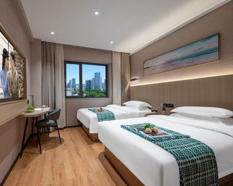 Haojing Garden Hotel (Lianyungang Suning Plaza Pedestrian Street) - Lianyungang - Bedroom