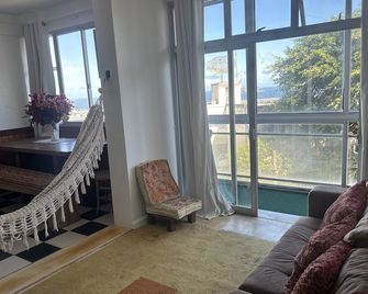 Studio Red Vidigal com Varanda, Vista Mar e Hidromassagem - ריו דה ז'ניירו - סלון