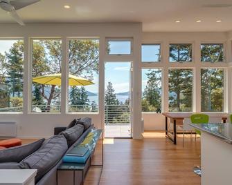 Modern Home With Stunning Water View - Eastsound - Living room