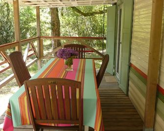 MOBIL HOME on private land, 1/4 hour from the beaches Hossegor, Capbreton. - Bénesse-Maremne - Balkon