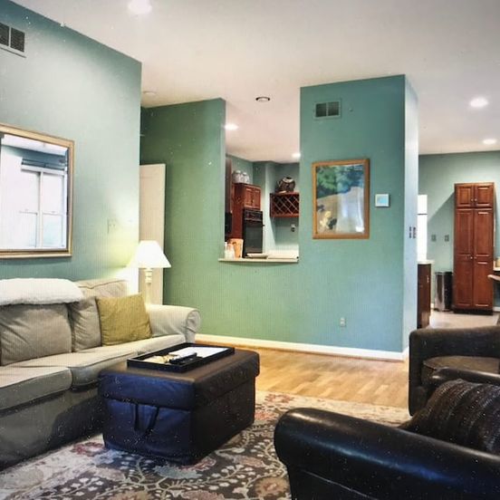 Living room view of Spacious Beautiful Home with Soul, Close to DC Sights, Easy Walk to Metro