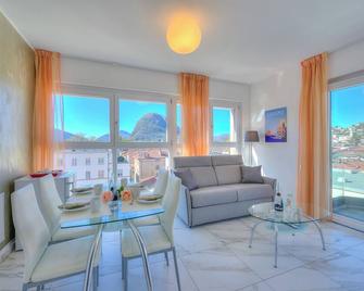 Attico Al Parco With Airconditioning - Lugano - Living room