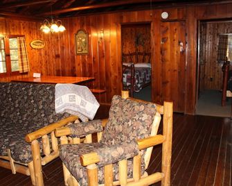 Spacious Log Cabin with Fireplace and Hot tub - Clarington - Living room