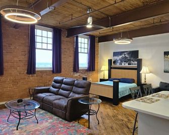 Waterfront views of Belle Isle, Detroit River, and Windsor - Detroit