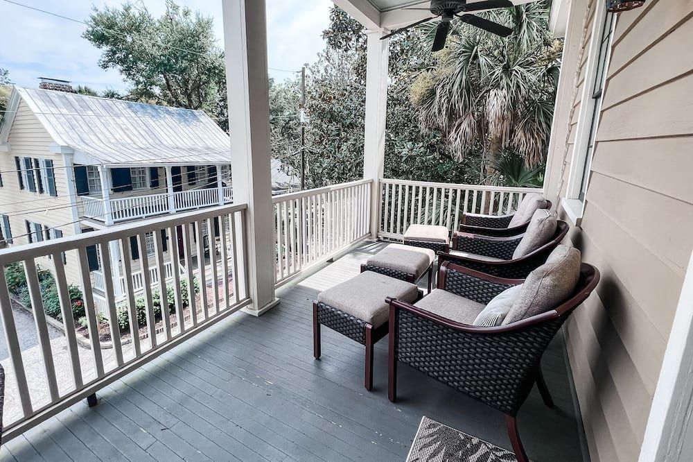Balcony view of Historic Home in the Heart of Downtown Beaufort's 'Old Point'