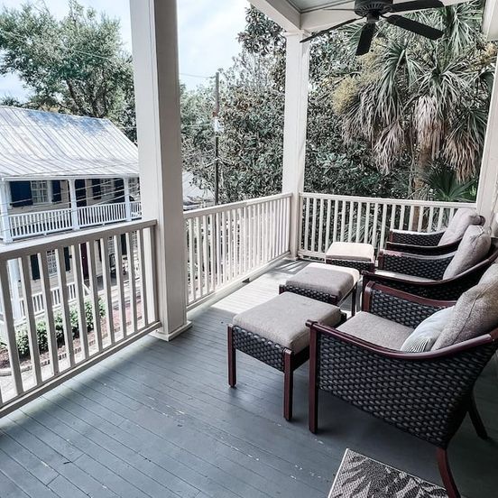 Balcony view of Historic Home in the Heart of Downtown Beaufort's 'Old Point'