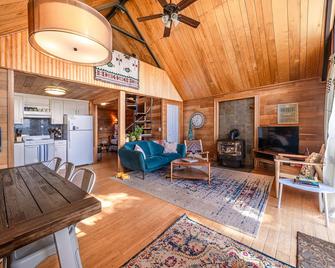 Hood canal view dog friendly A frame cabin with beach, fire pit, fast internet - Belfair - Living room
