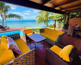 Villa Maharepa Beach By Enjoy Villas/3 Bdrm With Ac/2 Bath/Private Pool + Beach - Maharepa - Patio