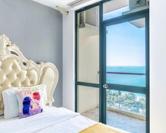 Sanya Jinshangdao Seaview Holiday Apartment - Sanya - Schlafzimmer