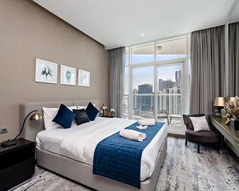 Studio Apartments With City View at Damac Maison Prive - Dubái - Habitación