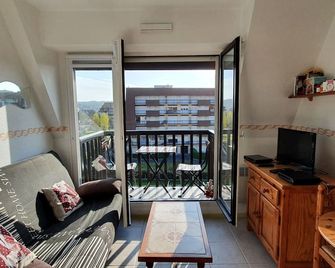 Charming, sunny 2-room apartment with sea view, 80 m from supervised beach. - Villers-sur-Mer - Wohnzimmer