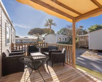 Mobilhome Soleia Mar Estang Siblu Village - Front De Mer Acces Plage Prive Clim 2sdb Canet - Canet-en-Roussillon - Balkon