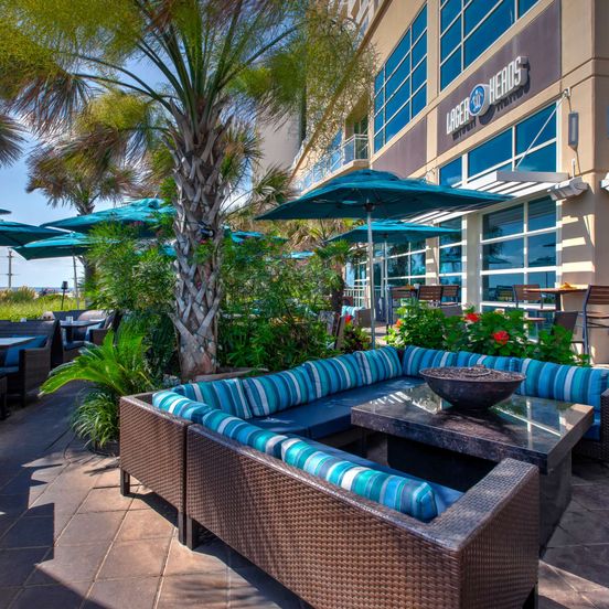 Patio view of Hilton Garden Inn Virginia Beach Oceanfront