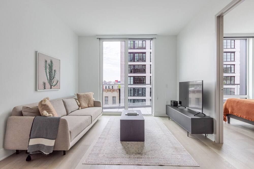 Blueground | Gowanus, pool & w/d, nr park - ניו יורק - סלון