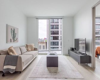 Blueground | Gowanus, pool & w/d, nr park - ניו יורק - סלון