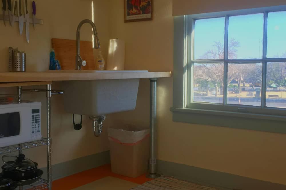 Bathroom view of Bright and open loft style studio