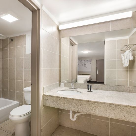 Bathroom view of Red Carpet Inn Edison