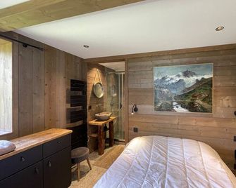 Appartement rénové, 6 pers, 2 ch + coin montagne, centre Crest-Voland, parking, skiroom, WIFI - Crest-Voland - Спальня