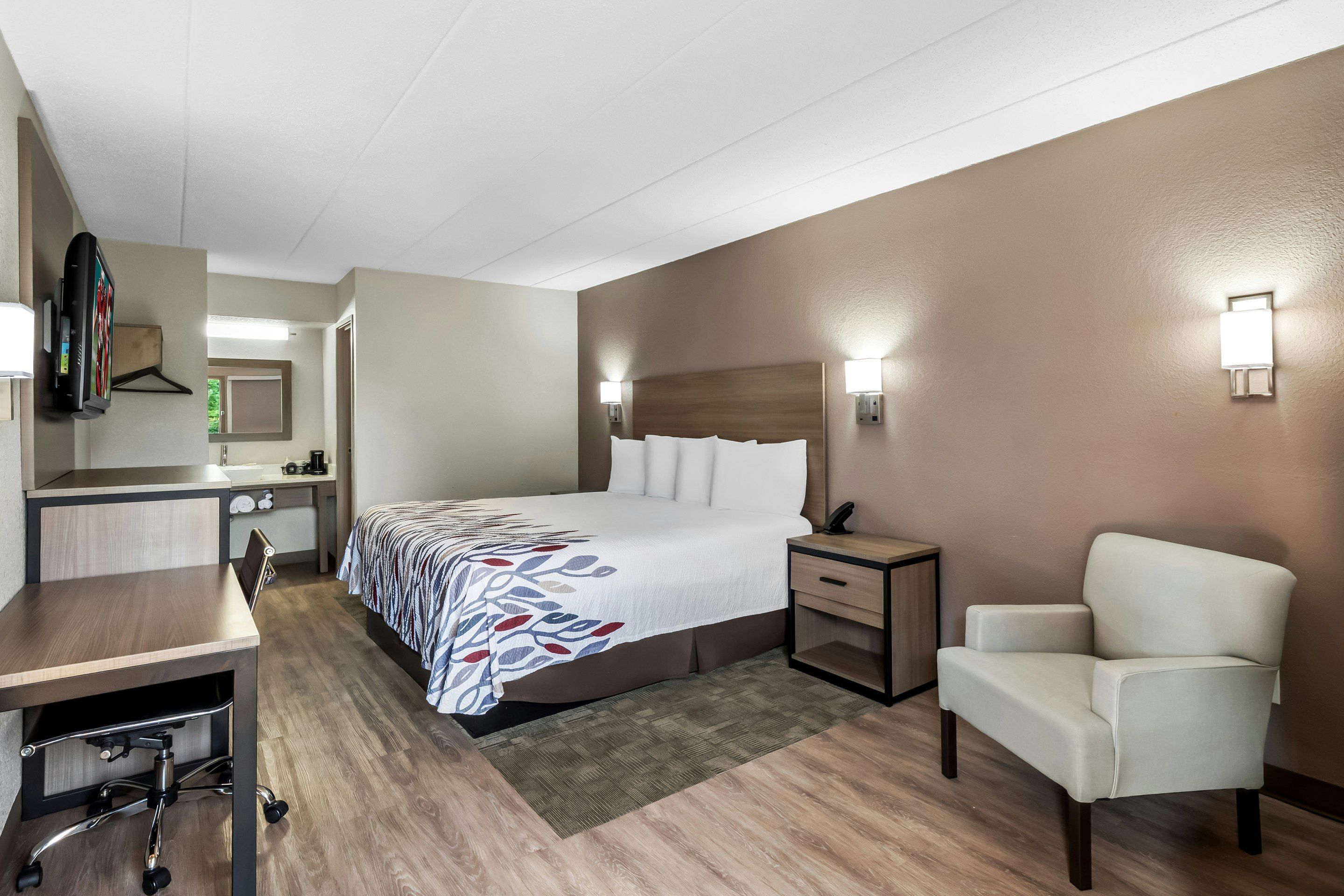 نزُل ريد روف إن آن آربر - جامعة ميشيغان جنوبًا - ان اربور - غرفة نوم