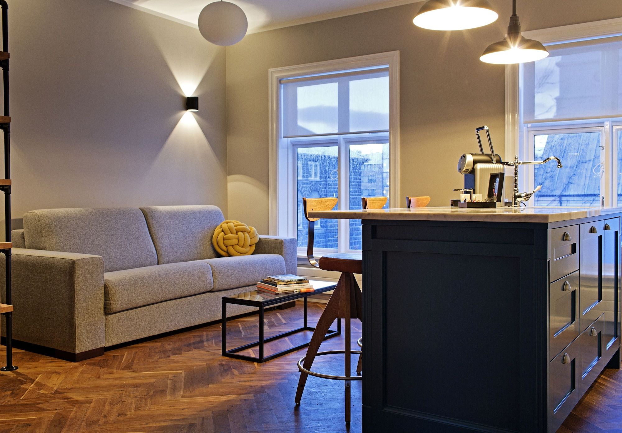 Living room view of Kvosin Downtown Hotel