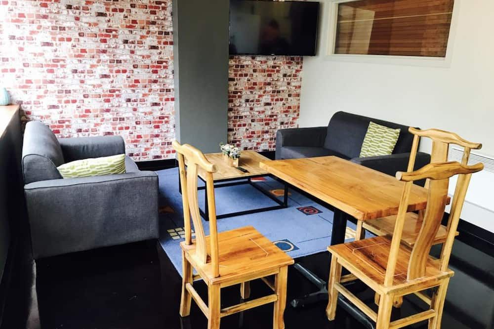 Living room view of Aura Hotel