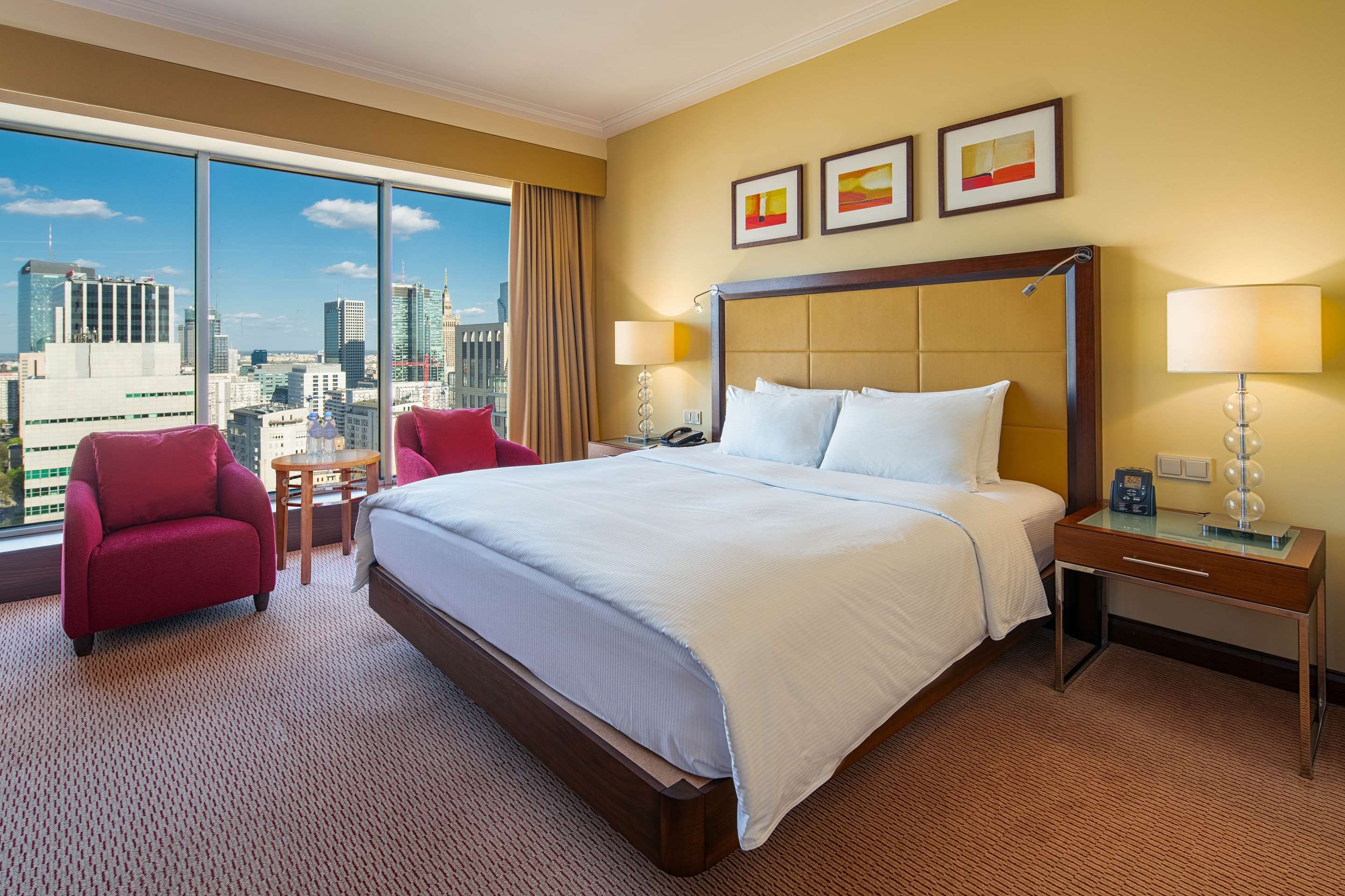 Bedroom view of Hilton Warsaw City