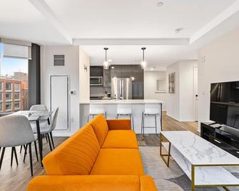 Charming 2-bedroom apartment in superb Boston with AC, WiFi, fitness room - Boston - Sala de estar