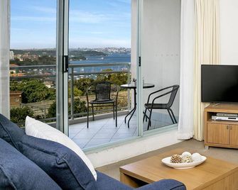 Alf49-Huge 2br Penthouse Style, Great Water Views - Milson's Point - Sala de estar