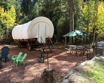 Well-Equipped Conestoga Wagon Rental for a Family Vacation in Alton, Utah - Alton - Patio