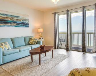 Balcony And Beach Access Oceanfront Pcb Condo - Panama City Beach - Living room