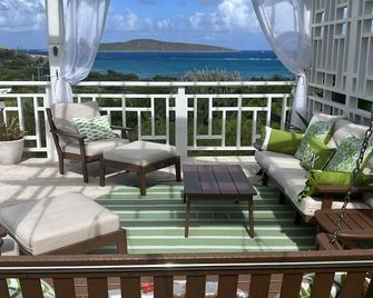 Endless Summer New Vacation Villa ~ Golf Course & Full Buck Island View - Teague Bay - Balcony