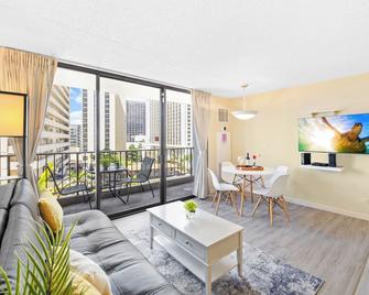 Diamond Head View Close to Waikiki Beach with Parking - Honolulu - Sala de estar