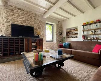 La Colonzelloise -Mas en pierre restauré - Chamaret - Sala de estar