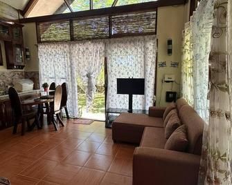 Charming beach front villa for 4 guess max, with W/fi,AC in lovely General Luna - General Luna - Living room