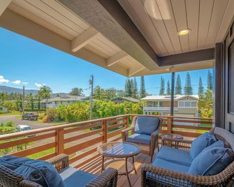 Walking Distance to Hanalei bay with A/C, Hot Tub and Sauna - Hanalei - Balcony