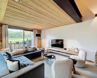 Chalet de luxe avec vue Mont Blanc et parking - FR-1-560-150 - Sallanches - Salon