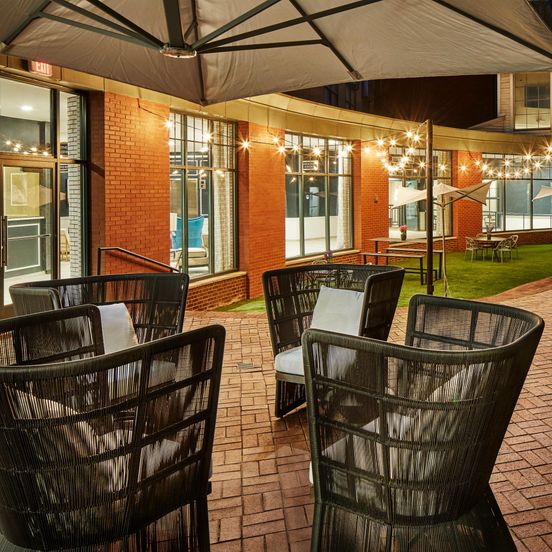 Patio view of Hotel Indigo Cleveland Downtown, An IHG Hotel