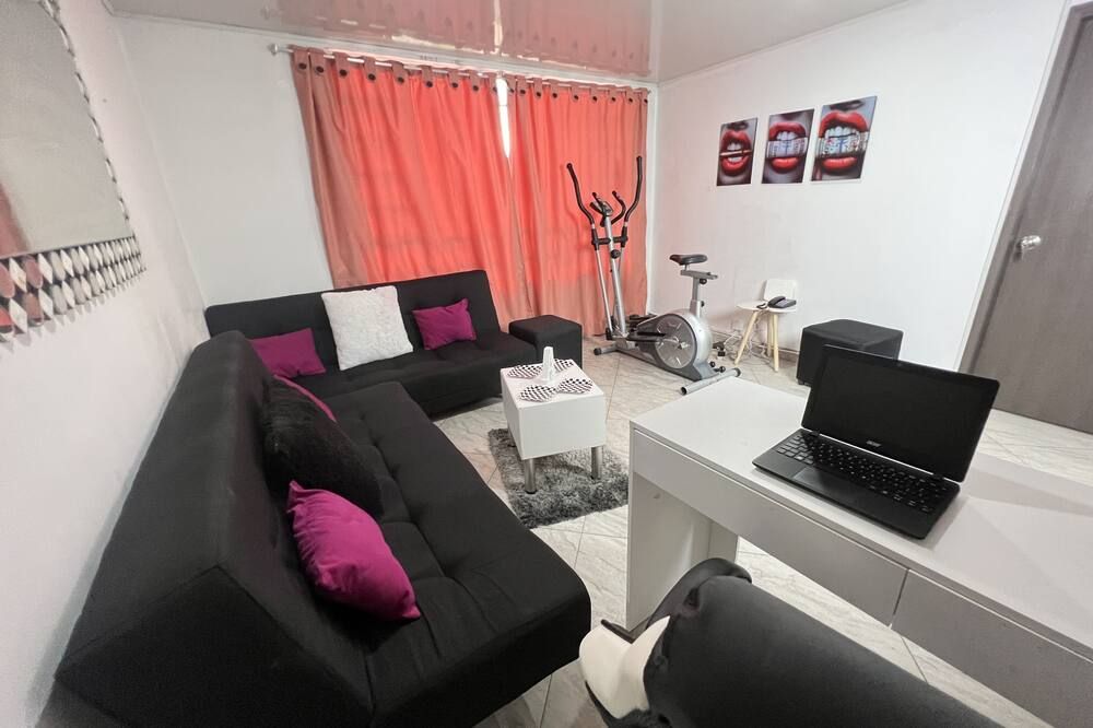 Apartamento Cemtral Completo Serca Cemtros Comerciales Bogota - بوغوتا - غرفة معيشة